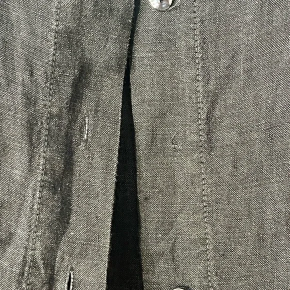 Eileen Fisher Charcoal Button-Up Dress - Size L - Picture 2 of 4